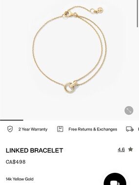 Mejuri Linked Bracelet - 14k Yellow Gold